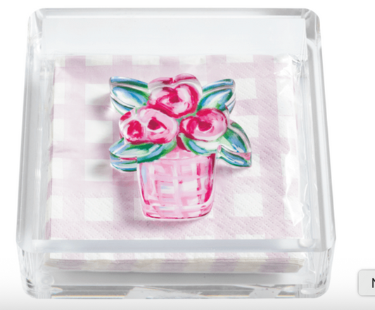 Flower Napkin Holder And Weight Set