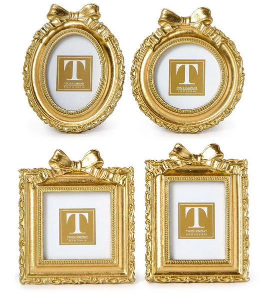 Mini gold frame with bow