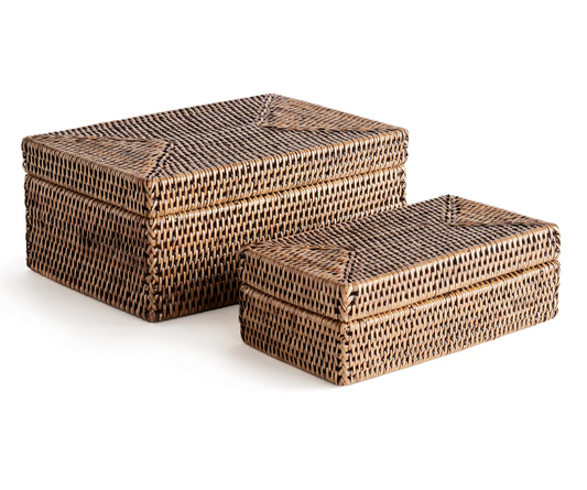 Rattan Box with Lid - Small