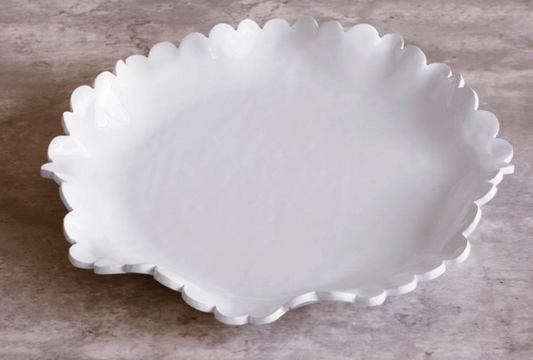 Round 15" White serving platter