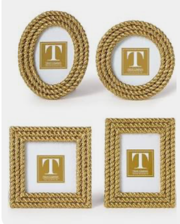 Mini gold rope picture frame