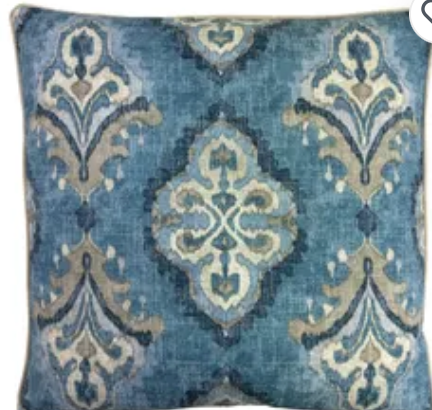 Pillow Delft green and blue 22" down filled