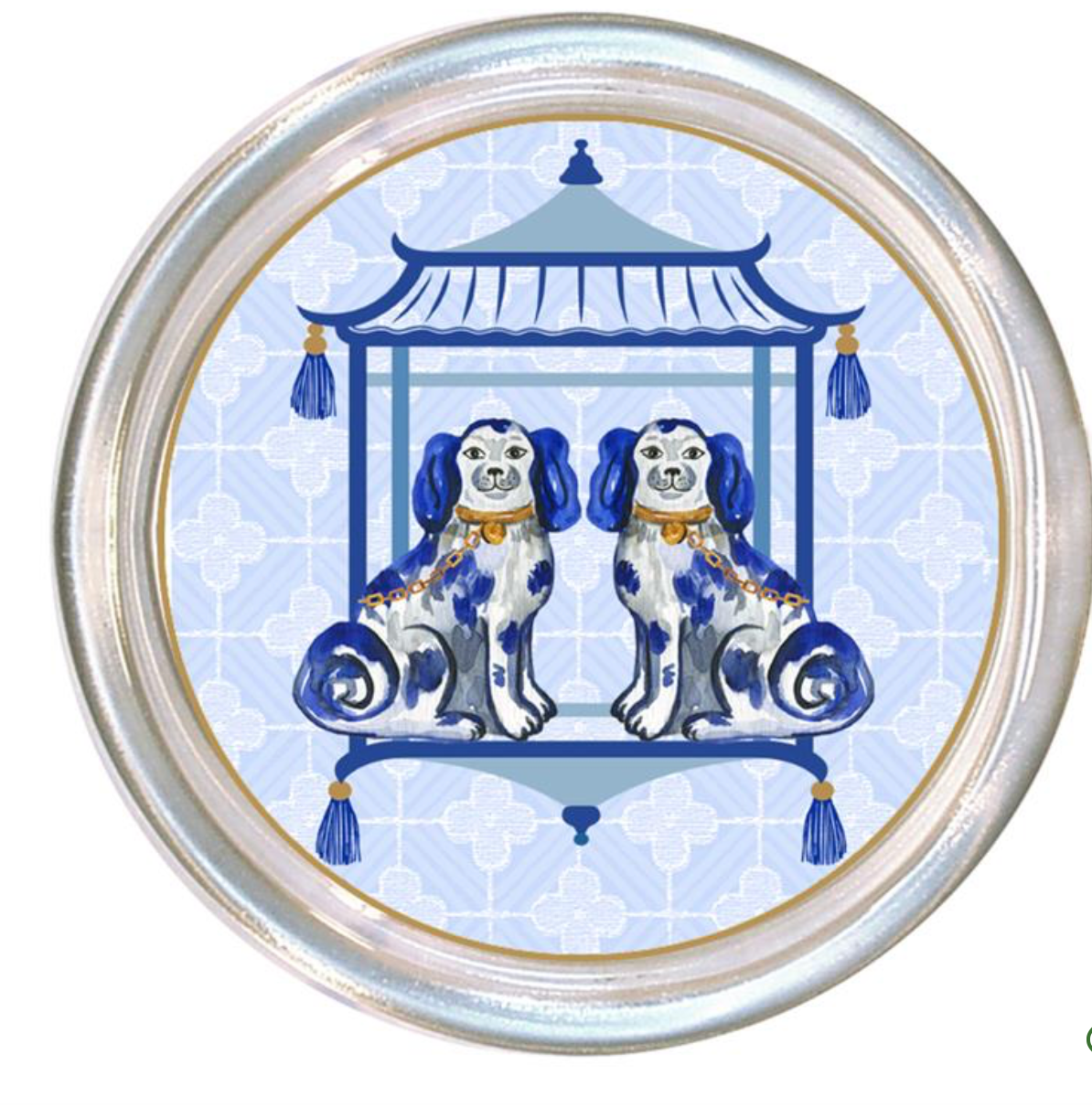 Staffordshire Dogs Chic Blue - Coaster
