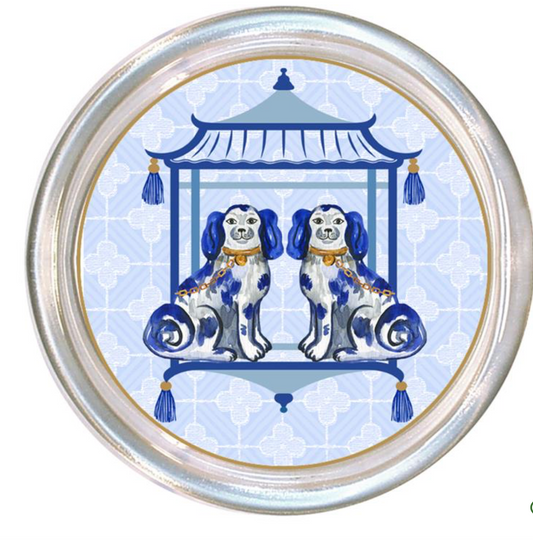 Staffordshire Dogs Chic Blue - Coaster