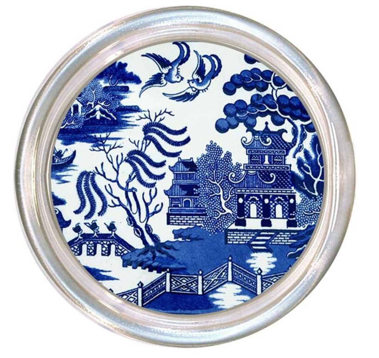 Blue Willow Decoupage - Coaster