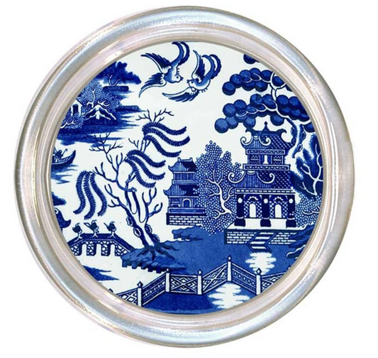 Blue Willow Decoupage - Coaster