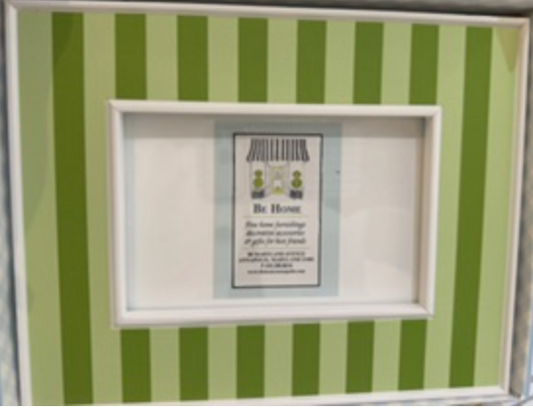 Picture frame Multi stripe blue