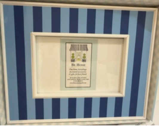 Picture frame Multi stripe Blue