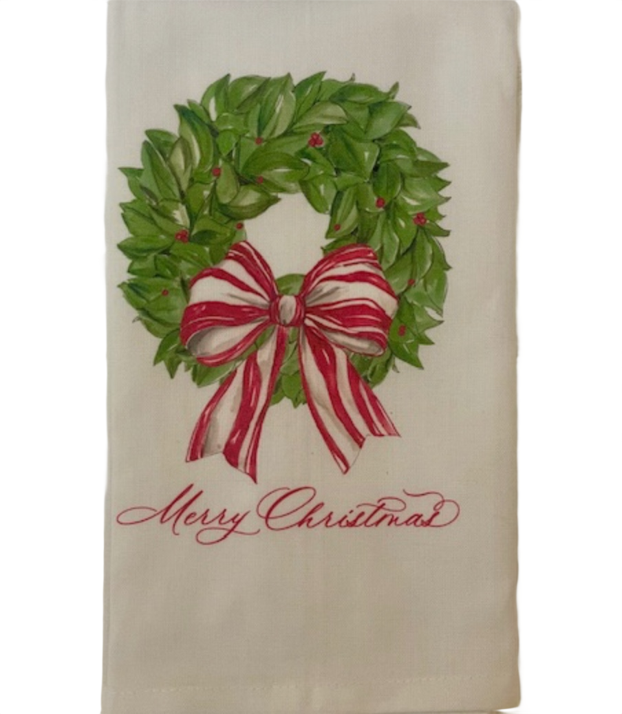 Holiday Hand Towel - Red Ribbon