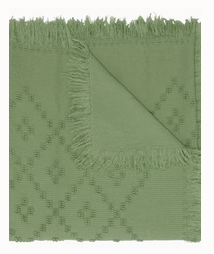 Throw cotton sage green