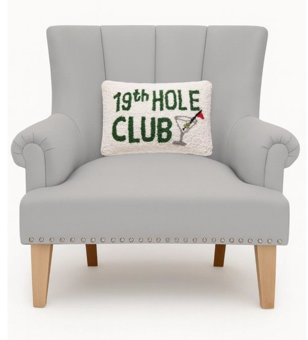 19th Hole Club Hook Pillow 8x12