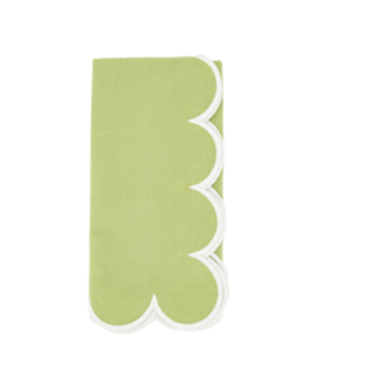 Napkins Set of 4 Scalloped kiwi