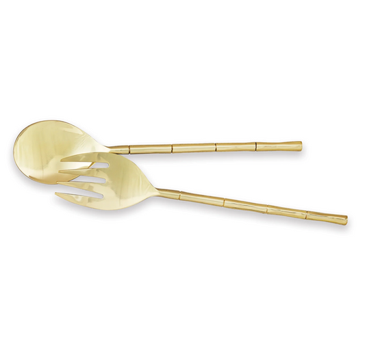 SALAD SERVERS, SET OF 2 - Champagne Gold