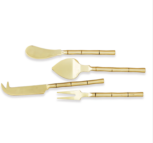 GROVE CHEESE KNIVES, SET OF 4 - Champagne Gold