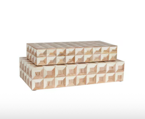 Set of 2 decorative boxes