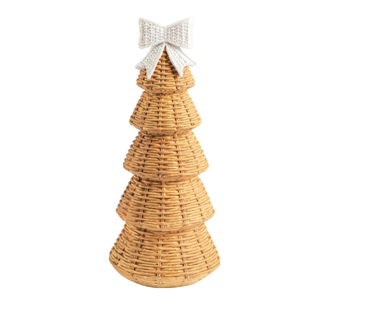 LARGE RESIN WICKER TREE SITTER