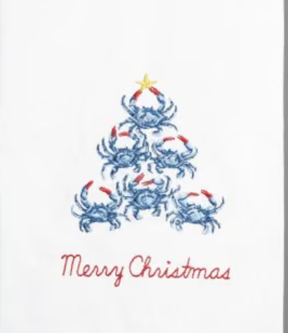 Guest towel Crab Xmas tree