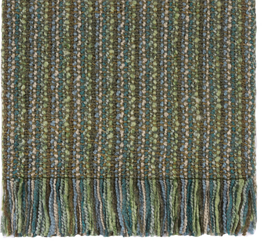 Throw Brown and Teal stripe