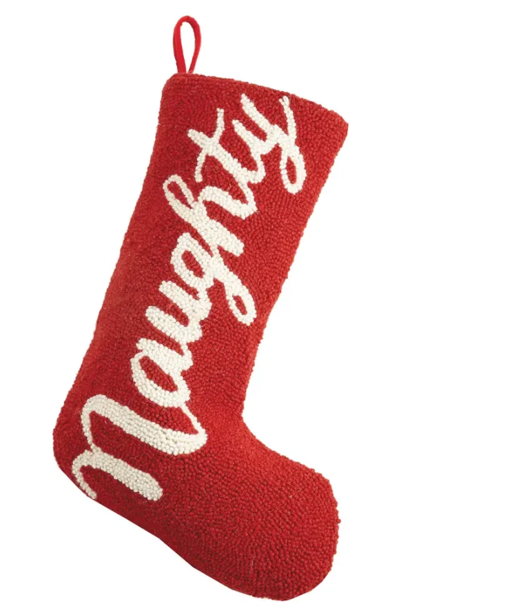 Christmas Stocking Naughty 12x20