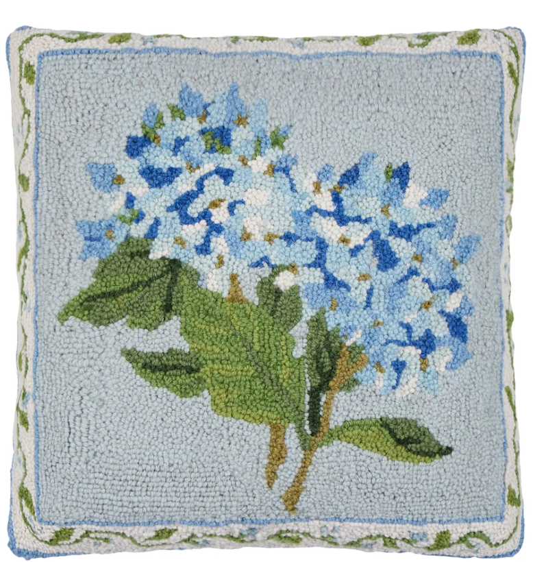 Pillow Hydrangea 18x18 hooked