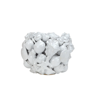 White Shell Vase