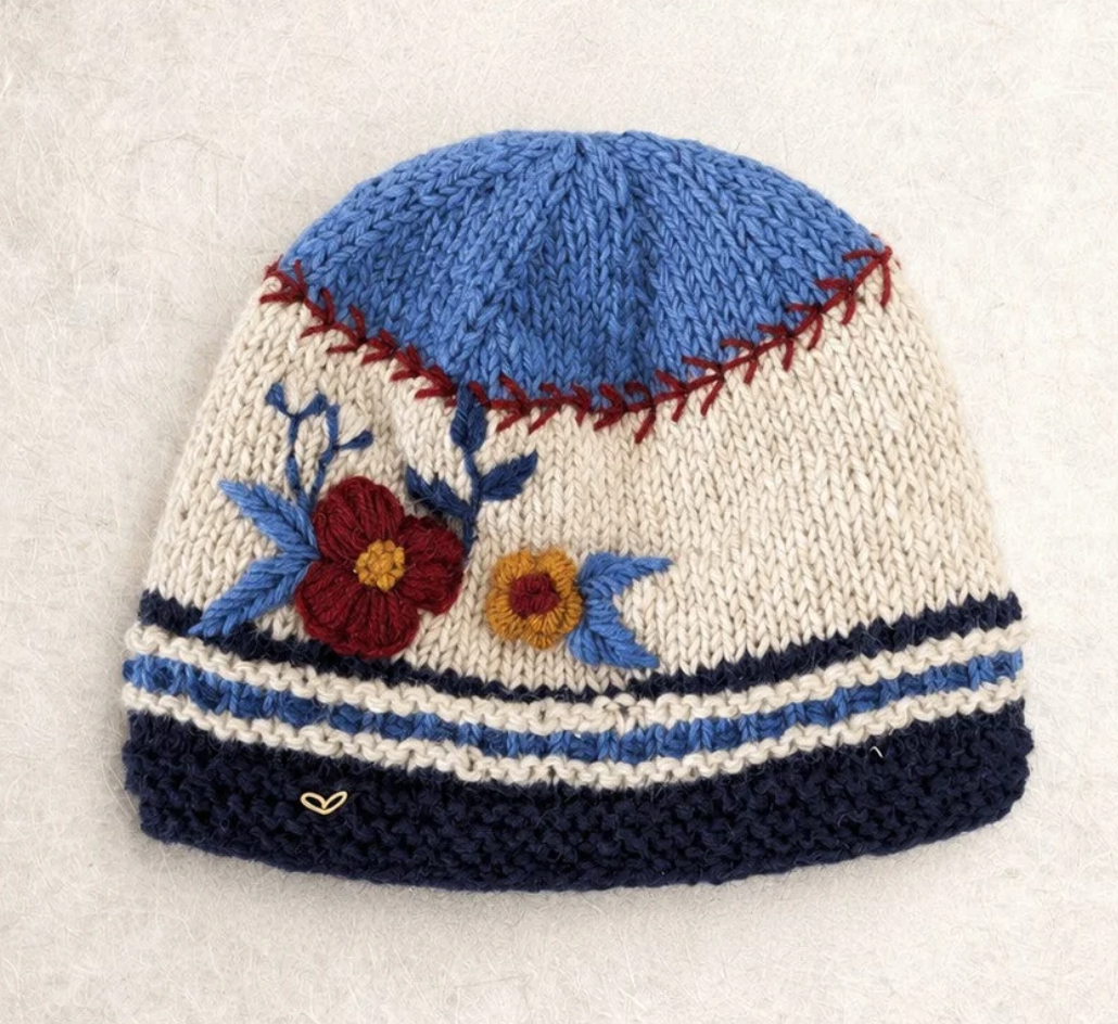 Embroidered Knit Beanie - Nantucket Winter
