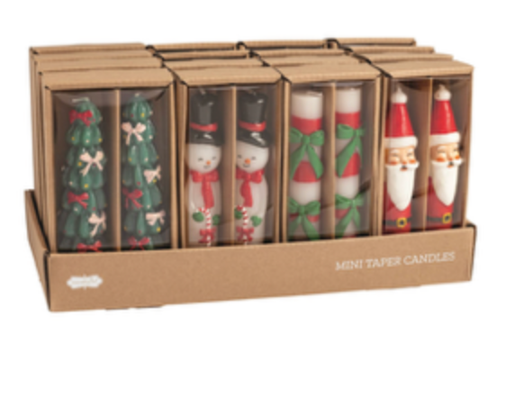 Whimsy Set/2 Mini Xmas candles