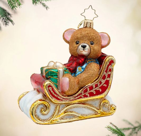 BEARY MERRY SLEIGH ORNAMENT