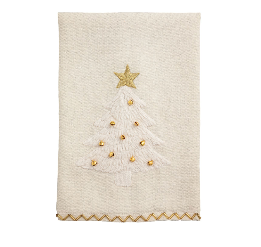 TREE EMBROIDERY TOWEL