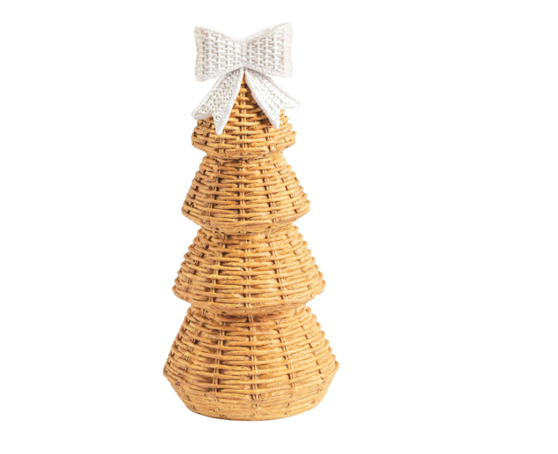 MEDIUM RESIN WICKER TREE SITTER