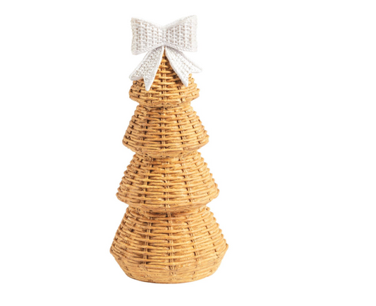 MEDIUM RESIN WICKER TREE SITTER