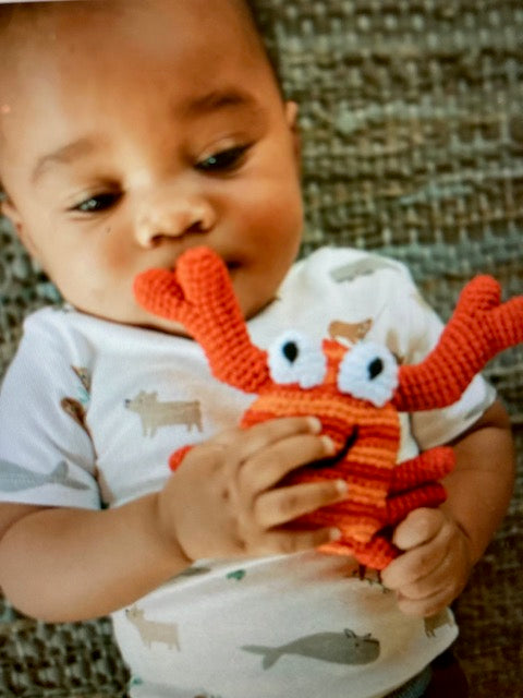 Hand-made Red Crab Baby Rattle