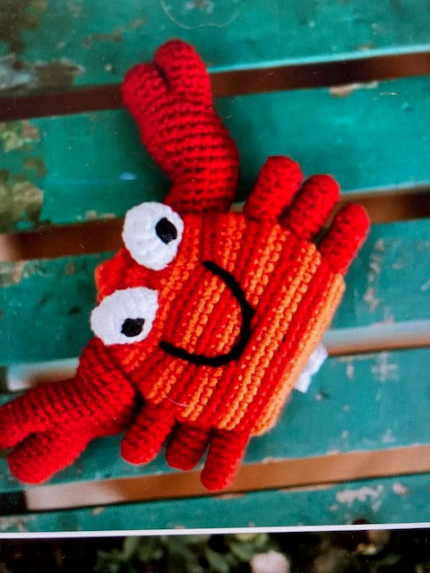 Hand-made Red Crab Baby Rattle