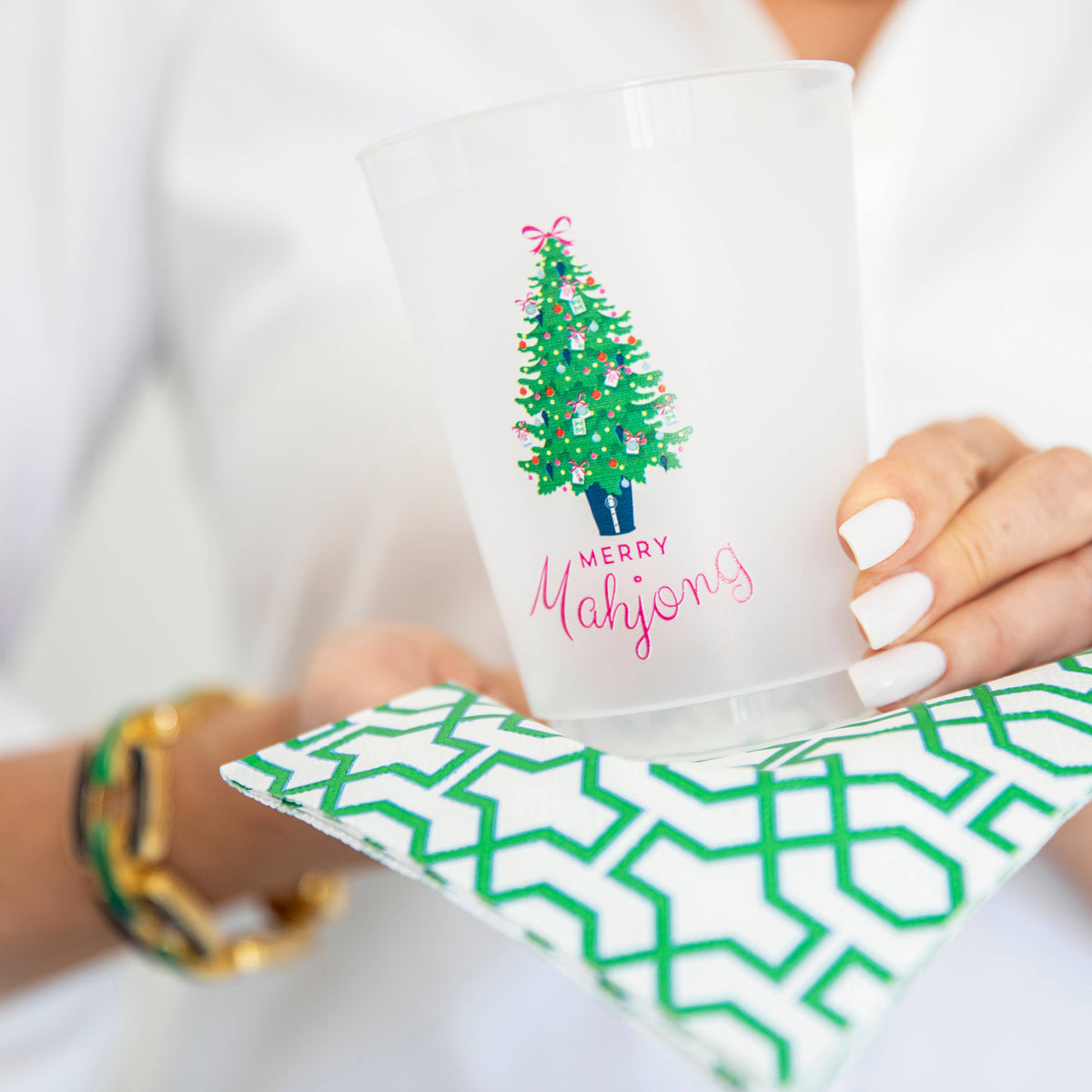 Merry Mahjong Shatterproof Cups | Set of 8