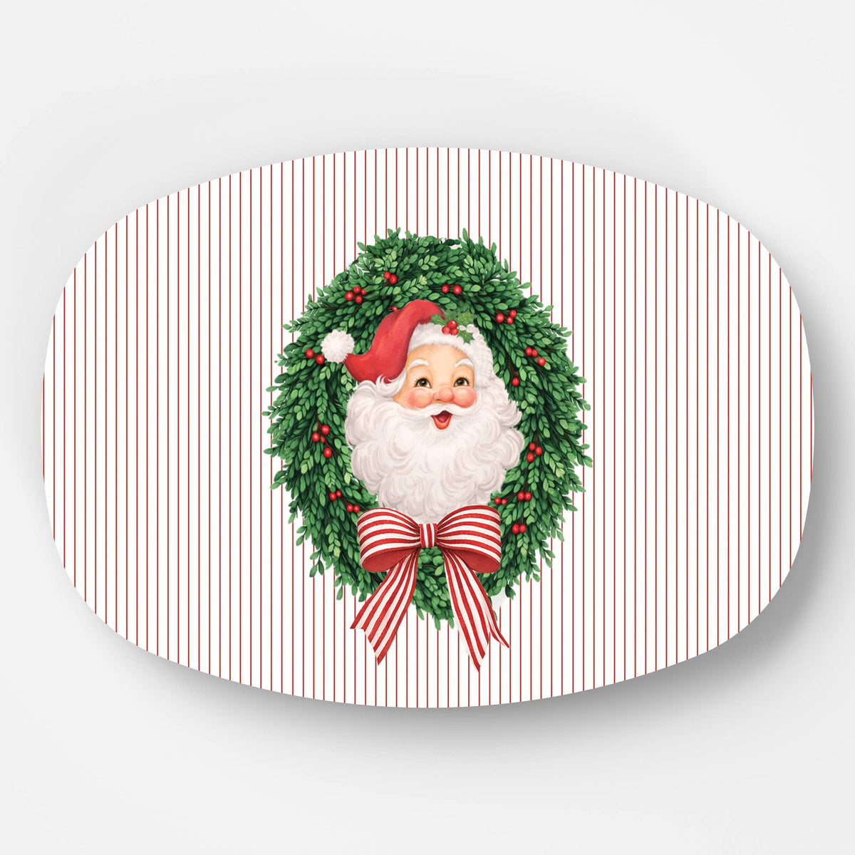 Serving Platter - Santa Wreath