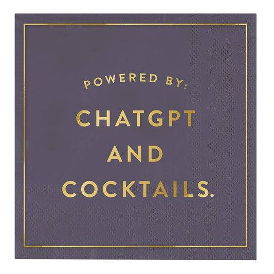 Cocktail Napkins - ChatGPT and Cocktails: 5" SQ